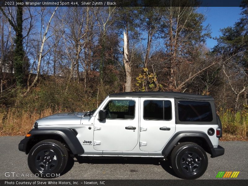 Silver Zynith / Black 2023 Jeep Wrangler Unlimited Sport 4x4