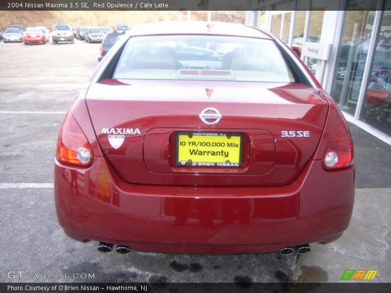 Red Opulence / Cafe Latte 2004 Nissan Maxima 3.5 SE