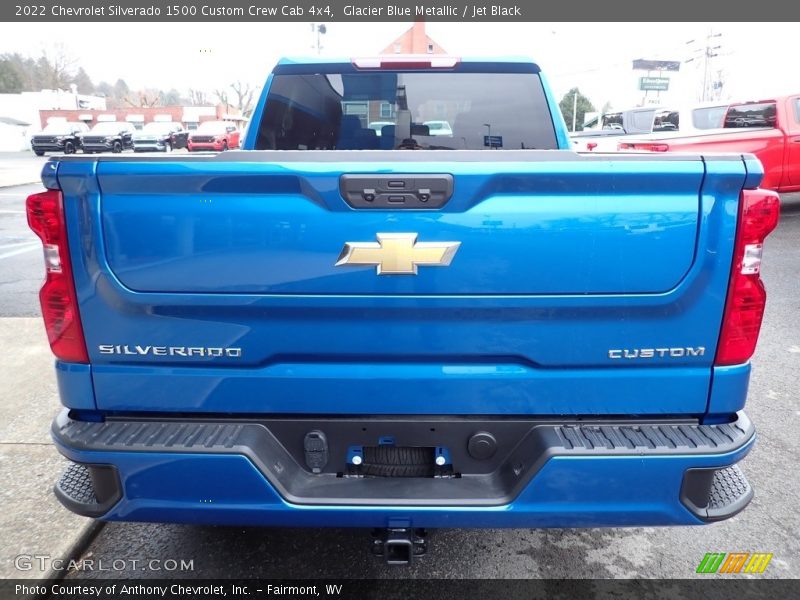 Glacier Blue Metallic / Jet Black 2022 Chevrolet Silverado 1500 Custom Crew Cab 4x4