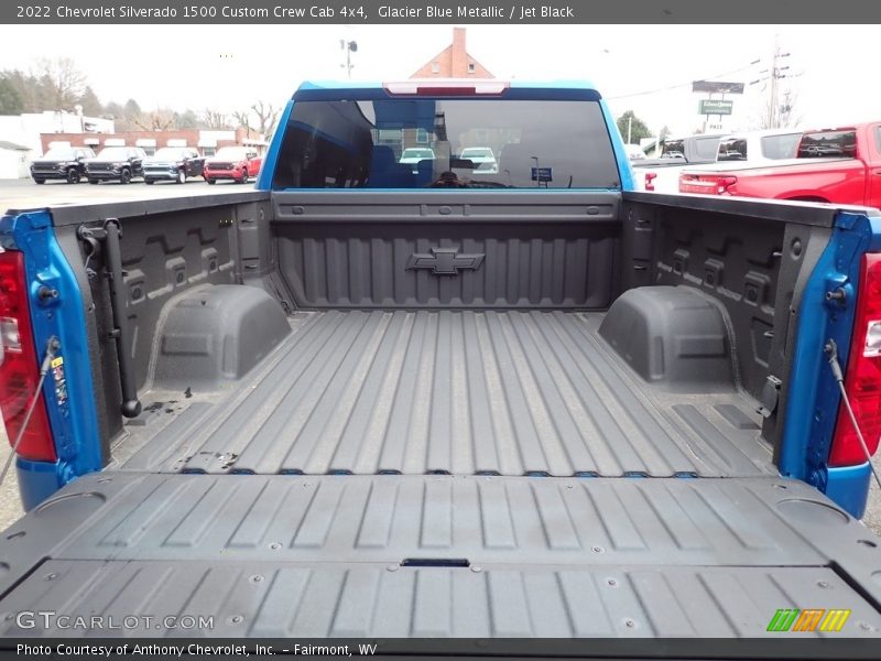 Glacier Blue Metallic / Jet Black 2022 Chevrolet Silverado 1500 Custom Crew Cab 4x4
