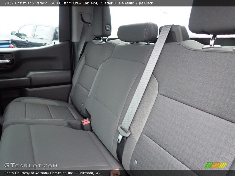 Glacier Blue Metallic / Jet Black 2022 Chevrolet Silverado 1500 Custom Crew Cab 4x4