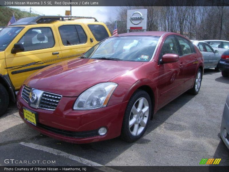 Red Opulence / Cafe Latte 2004 Nissan Maxima 3.5 SE