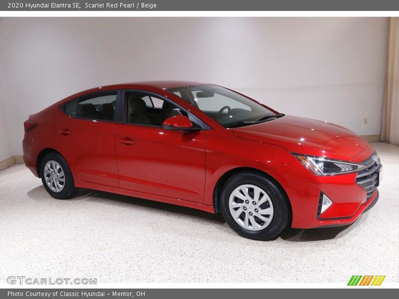 Scarlet Red Pearl / Beige 2020 Hyundai Elantra SE