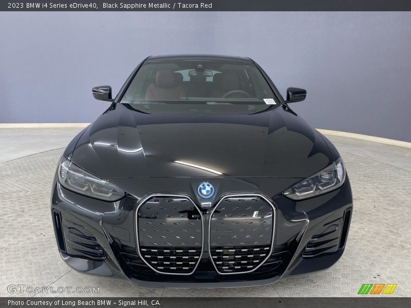 Black Sapphire Metallic / Tacora Red 2023 BMW i4 Series eDrive40