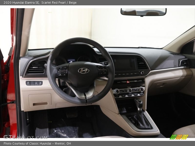 Scarlet Red Pearl / Beige 2020 Hyundai Elantra SE