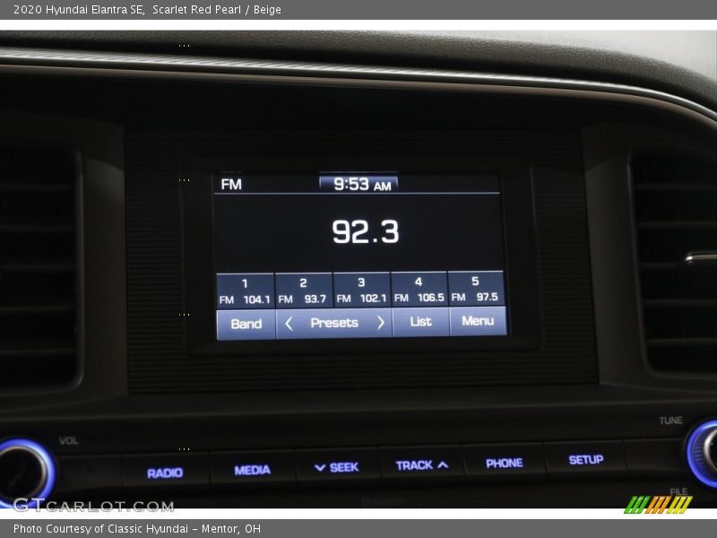 Scarlet Red Pearl / Beige 2020 Hyundai Elantra SE