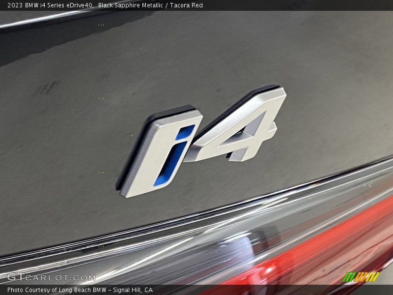 Black Sapphire Metallic / Tacora Red 2023 BMW i4 Series eDrive40