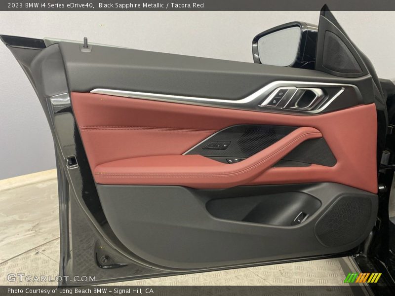 Black Sapphire Metallic / Tacora Red 2023 BMW i4 Series eDrive40