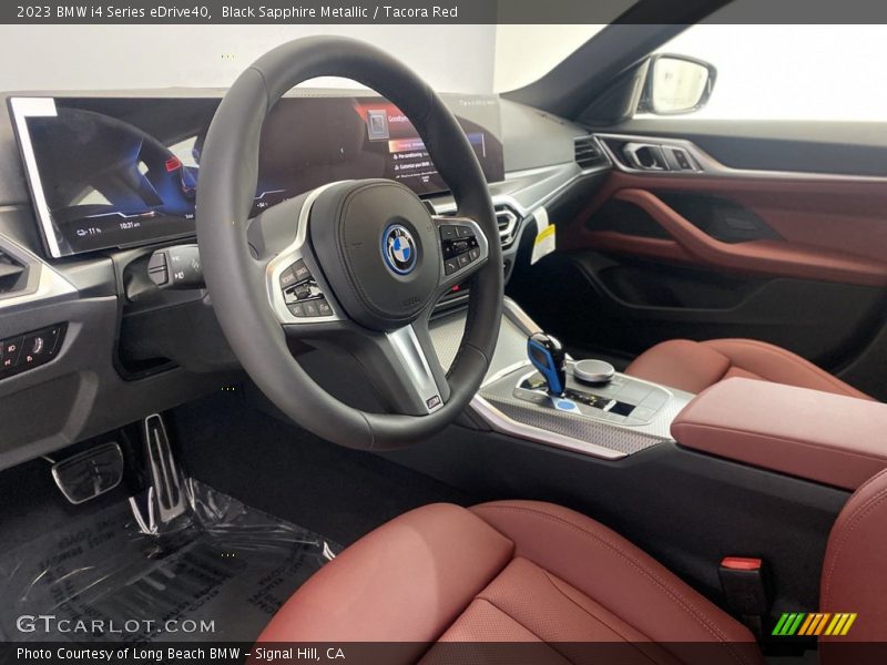 Black Sapphire Metallic / Tacora Red 2023 BMW i4 Series eDrive40