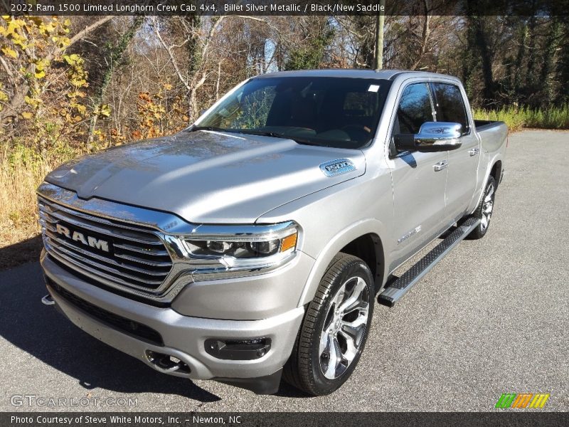Billet Silver Metallic / Black/New Saddle 2022 Ram 1500 Limited Longhorn Crew Cab 4x4