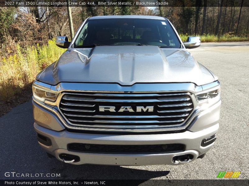 Billet Silver Metallic / Black/New Saddle 2022 Ram 1500 Limited Longhorn Crew Cab 4x4