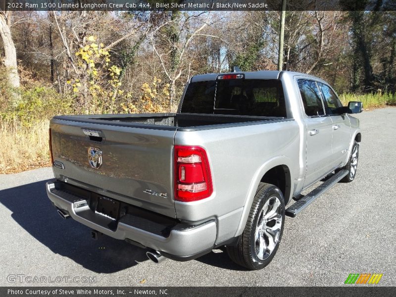 Billet Silver Metallic / Black/New Saddle 2022 Ram 1500 Limited Longhorn Crew Cab 4x4