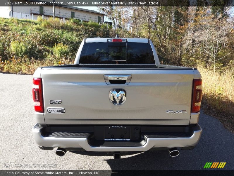 Billet Silver Metallic / Black/New Saddle 2022 Ram 1500 Limited Longhorn Crew Cab 4x4