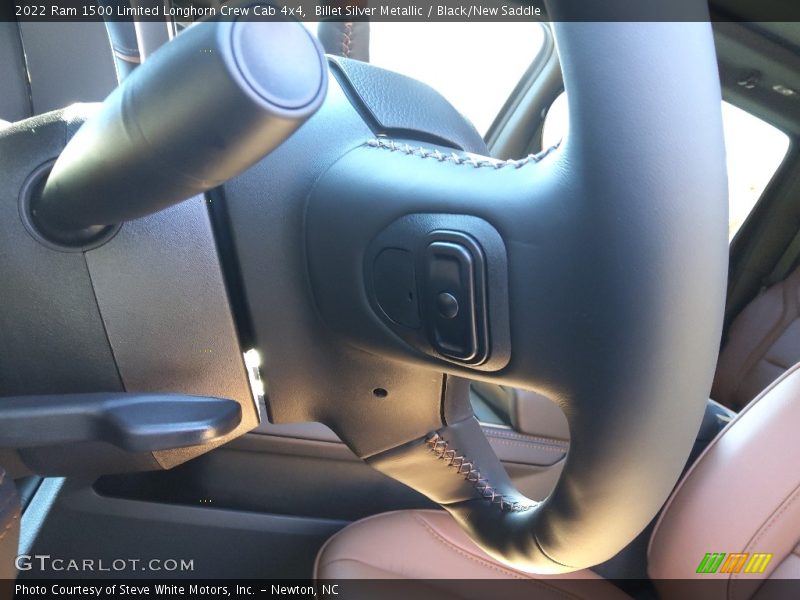 Billet Silver Metallic / Black/New Saddle 2022 Ram 1500 Limited Longhorn Crew Cab 4x4