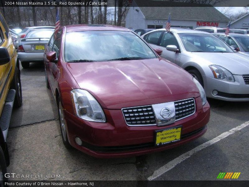 Red Opulence / Cafe Latte 2004 Nissan Maxima 3.5 SE