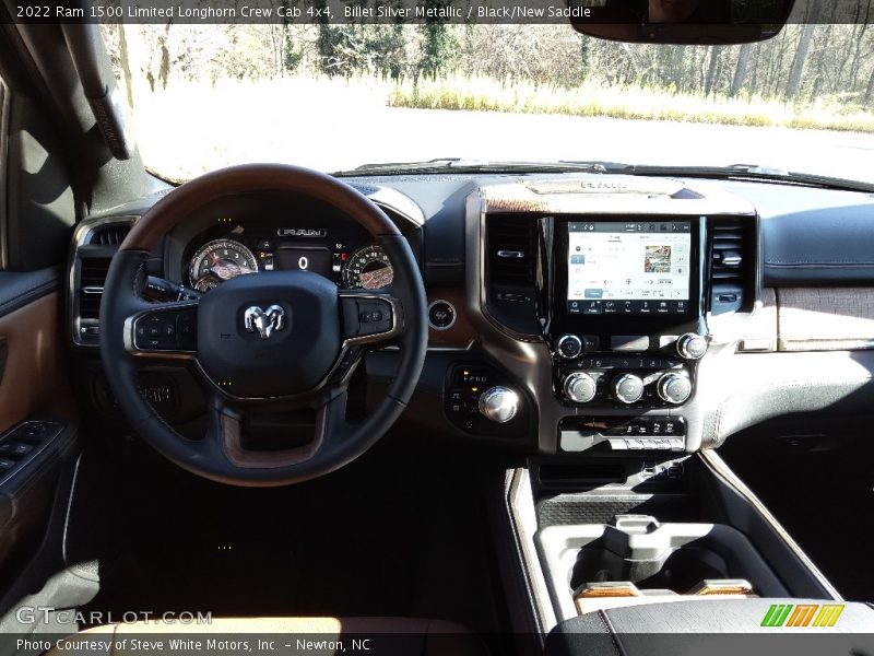 Billet Silver Metallic / Black/New Saddle 2022 Ram 1500 Limited Longhorn Crew Cab 4x4