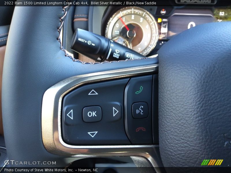 Billet Silver Metallic / Black/New Saddle 2022 Ram 1500 Limited Longhorn Crew Cab 4x4