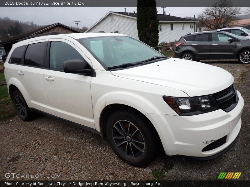 Vice White / Black 2018 Dodge Journey SE