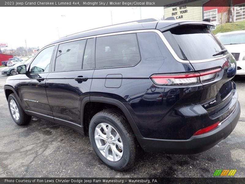 Midnight Sky / Wicker Beige/Global Black 2023 Jeep Grand Cherokee L Limited 4x4