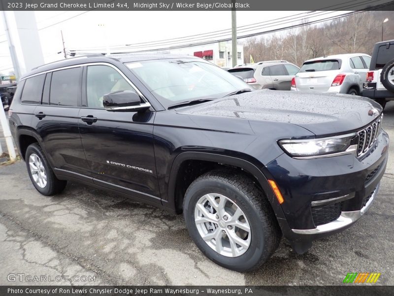 Midnight Sky / Wicker Beige/Global Black 2023 Jeep Grand Cherokee L Limited 4x4