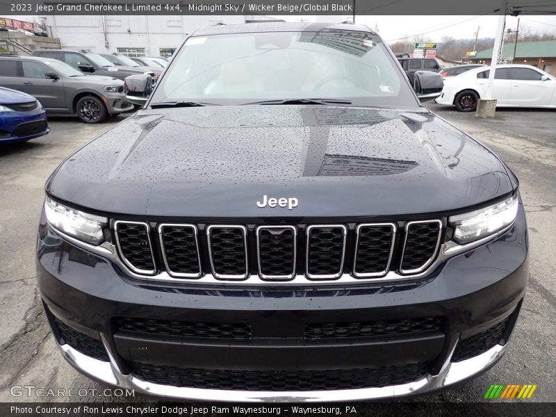 Midnight Sky / Wicker Beige/Global Black 2023 Jeep Grand Cherokee L Limited 4x4
