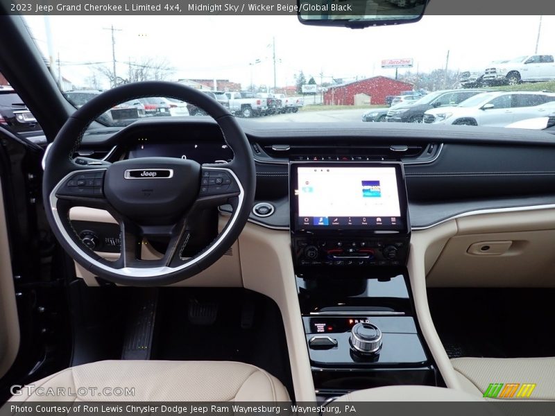 Midnight Sky / Wicker Beige/Global Black 2023 Jeep Grand Cherokee L Limited 4x4