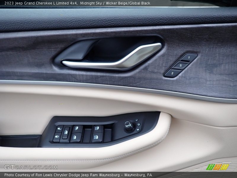 Midnight Sky / Wicker Beige/Global Black 2023 Jeep Grand Cherokee L Limited 4x4