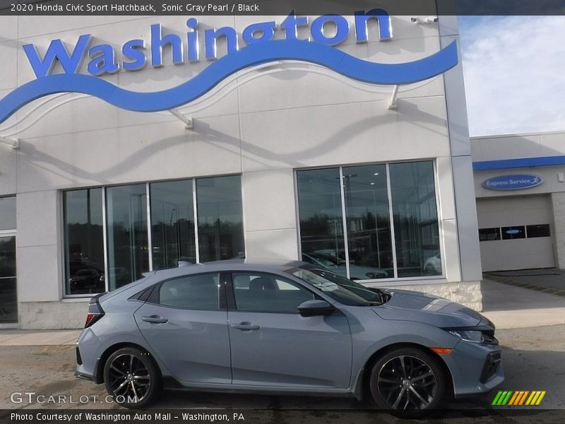 Sonic Gray Pearl / Black 2020 Honda Civic Sport Hatchback