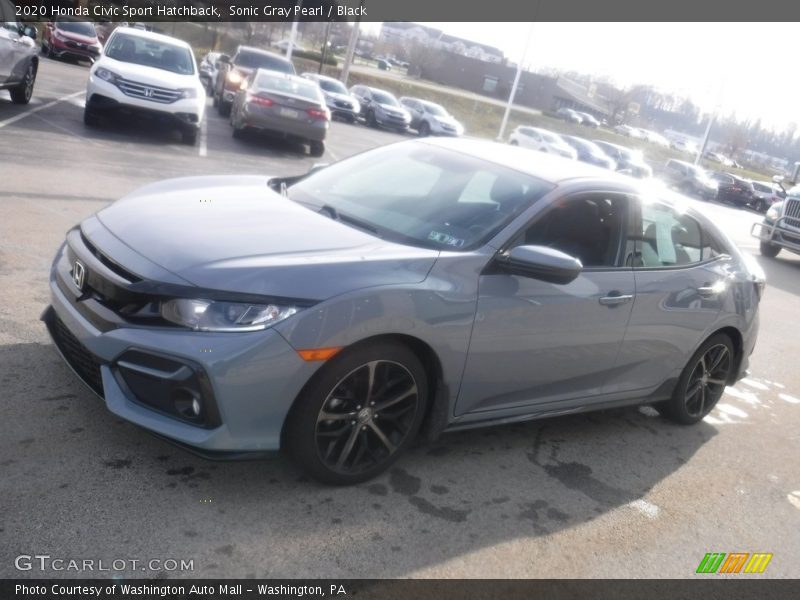 Sonic Gray Pearl / Black 2020 Honda Civic Sport Hatchback