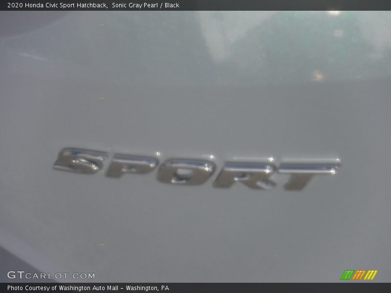 Sonic Gray Pearl / Black 2020 Honda Civic Sport Hatchback