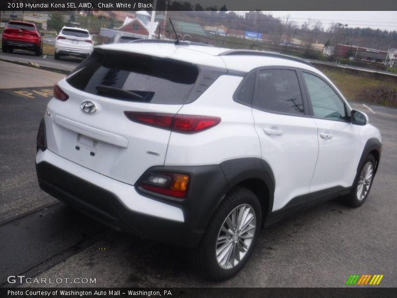 Chalk White / Black 2018 Hyundai Kona SEL AWD