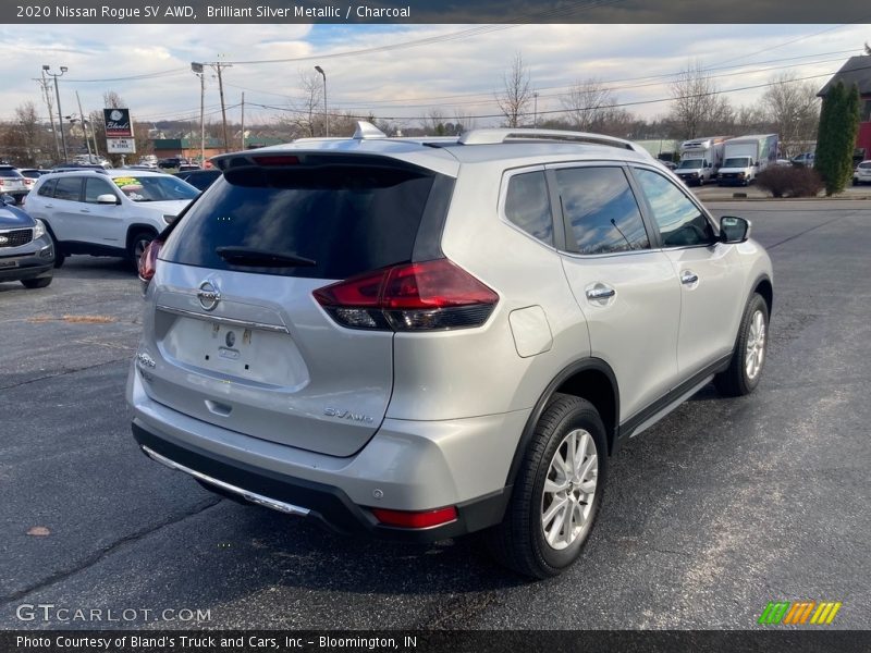 Brilliant Silver Metallic / Charcoal 2020 Nissan Rogue SV AWD