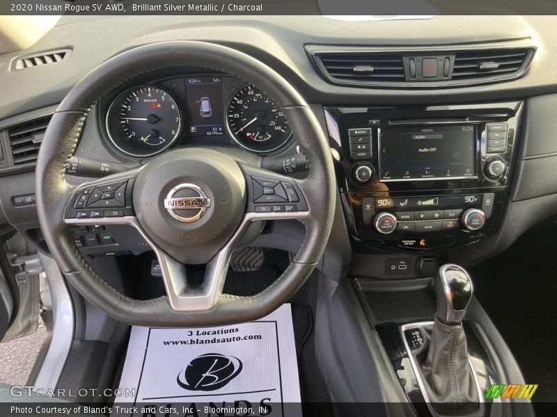 Brilliant Silver Metallic / Charcoal 2020 Nissan Rogue SV AWD