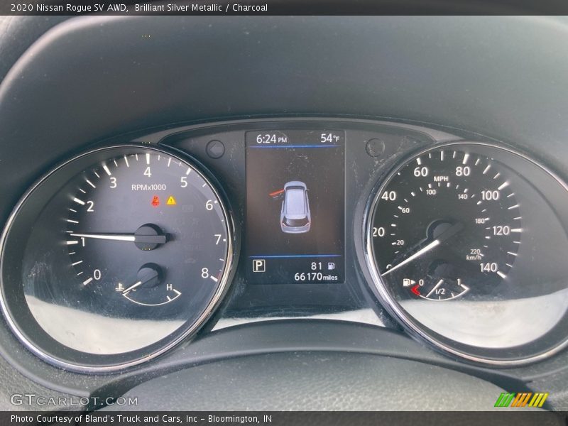 Brilliant Silver Metallic / Charcoal 2020 Nissan Rogue SV AWD