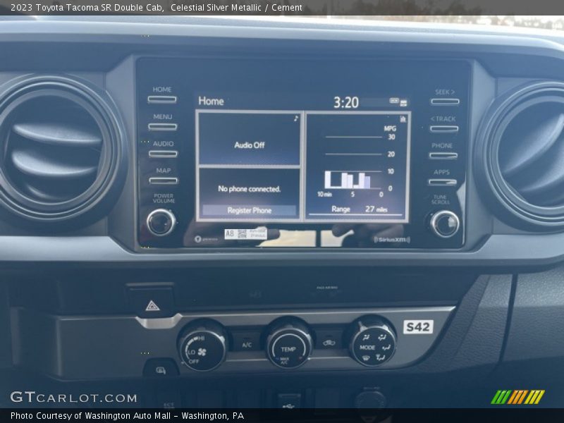 Celestial Silver Metallic / Cement 2023 Toyota Tacoma SR Double Cab