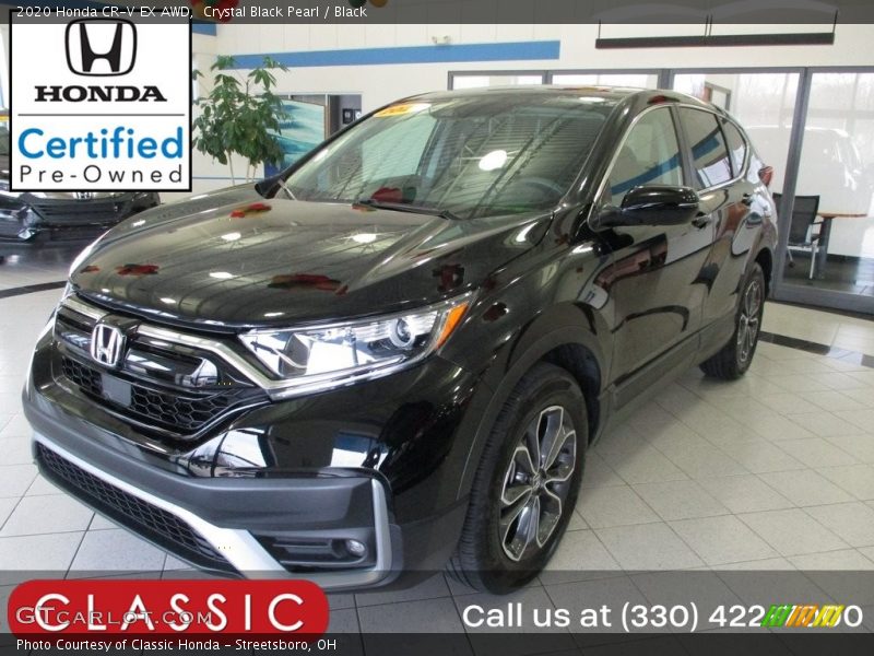 Crystal Black Pearl / Black 2020 Honda CR-V EX AWD
