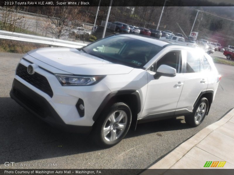 Super White / Black 2019 Toyota RAV4 XLE AWD