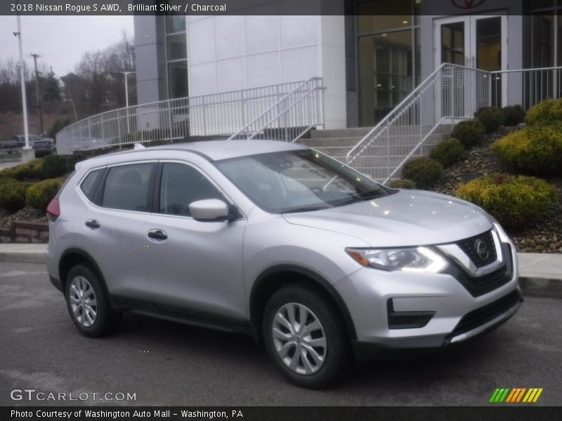 Brilliant Silver / Charcoal 2018 Nissan Rogue S AWD