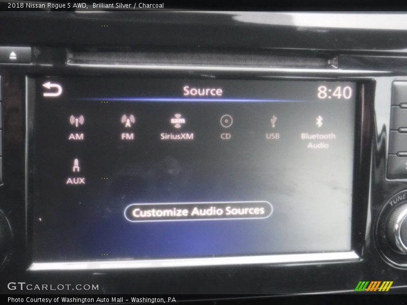 Brilliant Silver / Charcoal 2018 Nissan Rogue S AWD