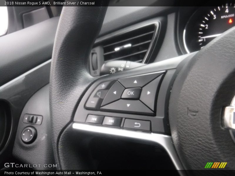 Brilliant Silver / Charcoal 2018 Nissan Rogue S AWD