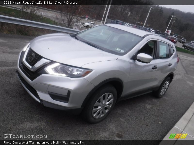 Brilliant Silver / Charcoal 2018 Nissan Rogue S AWD