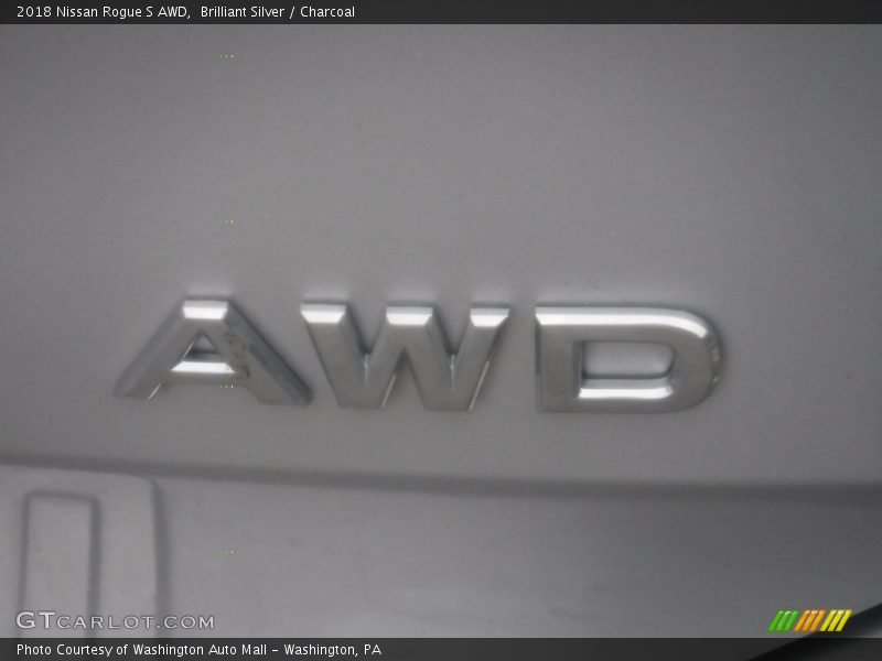 Brilliant Silver / Charcoal 2018 Nissan Rogue S AWD
