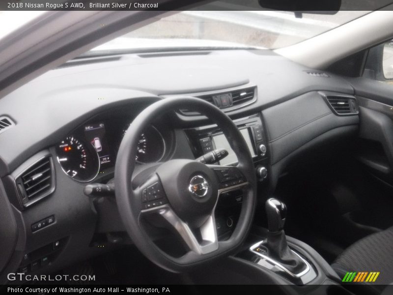 Brilliant Silver / Charcoal 2018 Nissan Rogue S AWD