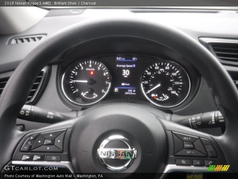 Brilliant Silver / Charcoal 2018 Nissan Rogue S AWD