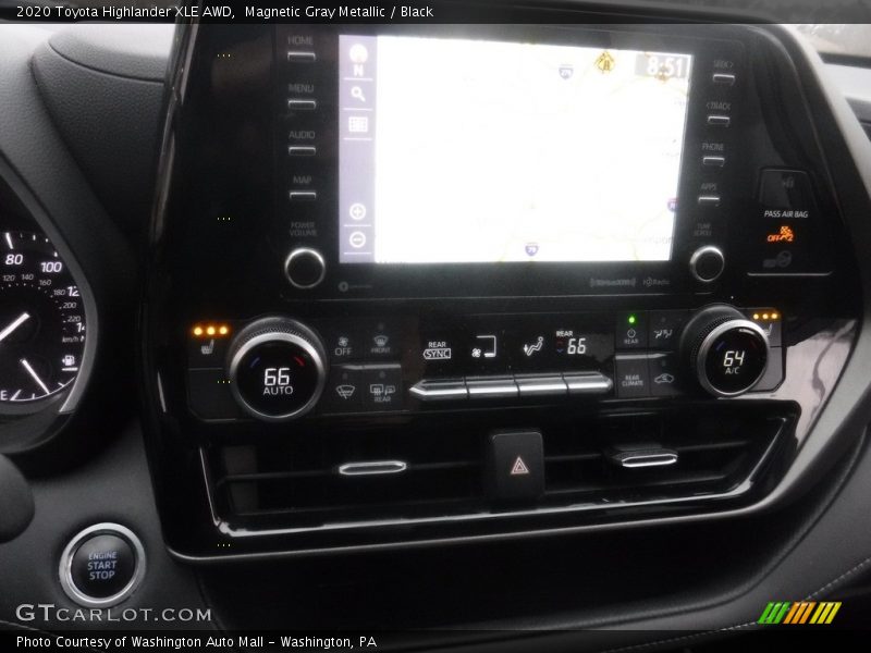 Magnetic Gray Metallic / Black 2020 Toyota Highlander XLE AWD