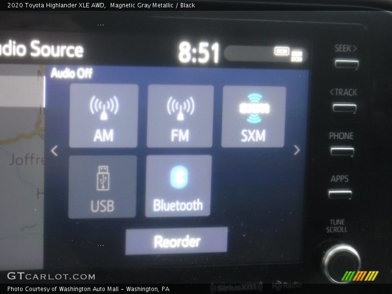 Magnetic Gray Metallic / Black 2020 Toyota Highlander XLE AWD