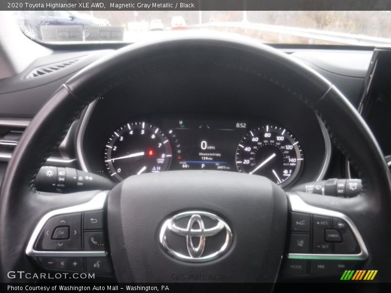 Magnetic Gray Metallic / Black 2020 Toyota Highlander XLE AWD
