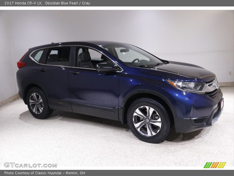 Obsidian Blue Pearl / Gray 2017 Honda CR-V LX