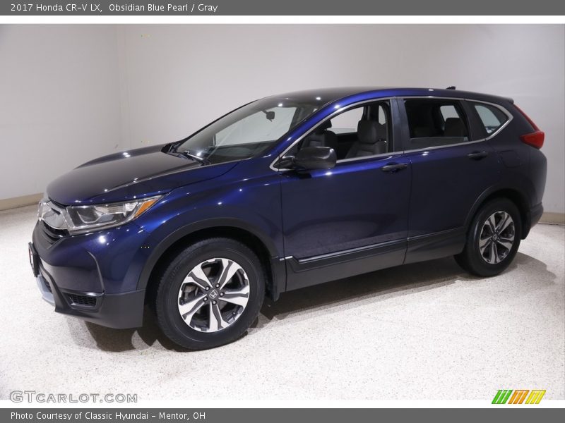 Obsidian Blue Pearl / Gray 2017 Honda CR-V LX