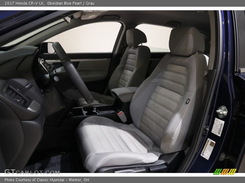 Obsidian Blue Pearl / Gray 2017 Honda CR-V LX